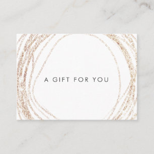 modern abstract faux gold swirl gift certificate