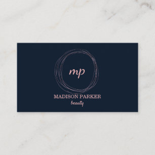 Modern Abstract Faux Rose Gold Business Card