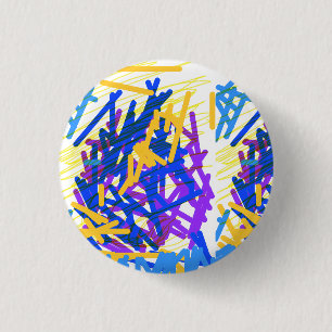 Modern Abstract Festive Paint Splash  3 Cm Round Badge