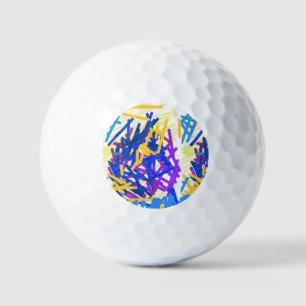 Modern Abstract Festive Paint Splash Golf Balls