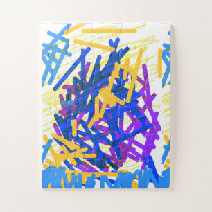 Modern Abstract Festive Paint Splash  Jigsaw Puzzle