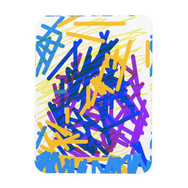 Modern Abstract Festive Paint Splash  Magnet (Vertical)