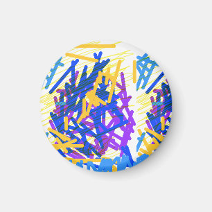 Modern Abstract Festive Paint Splash Magnet