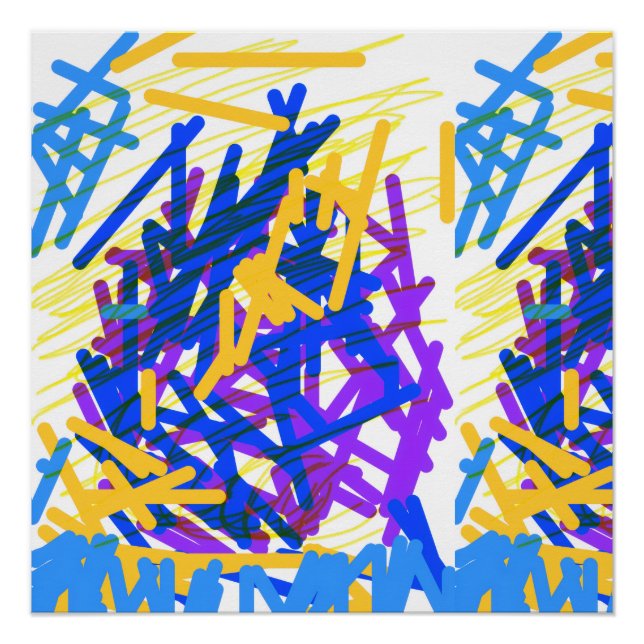 Modern Abstract Festive Paint Splash  Poster (Front)