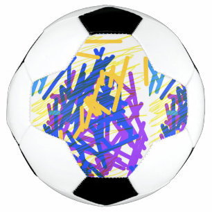 Modern Abstract Festive Paint Splash Soccer Ball