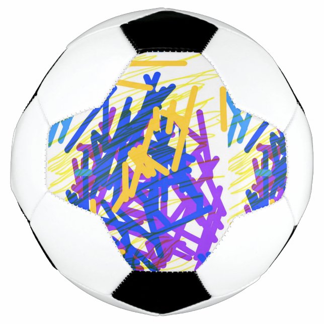 Modern Abstract Festive Paint Splash Soccer Ball (Front)
