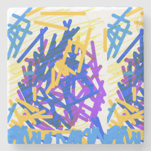 Modern Abstract Festive Paint Splash  Stone Coaster