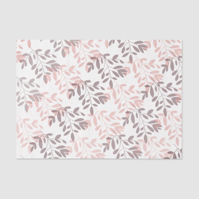 Modern abstract floral botanical leaf tissue paper (Front)