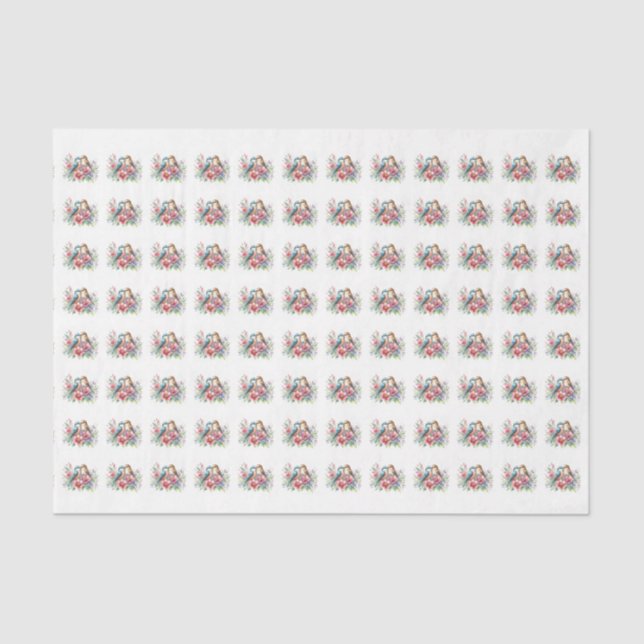 Modern abstract floral botanical tissue paper (Front)