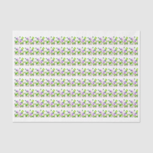 Modern abstract floral botanical tissue paper (Front)