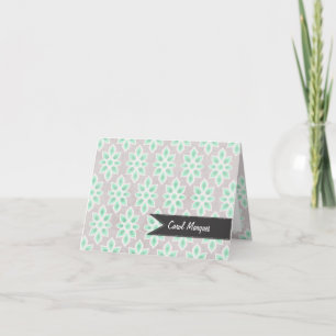 Modern Abstract Floral Elegant Personalised Note Card