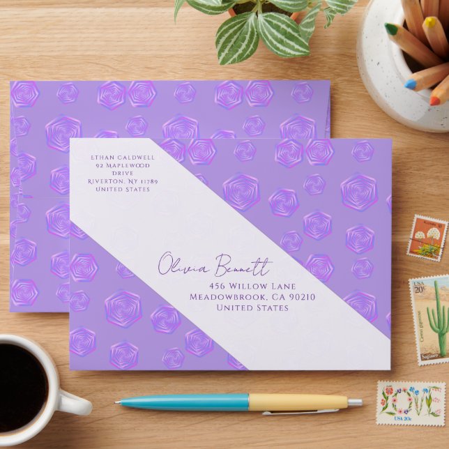 Modern Abstract Floral Envelope (Desk)