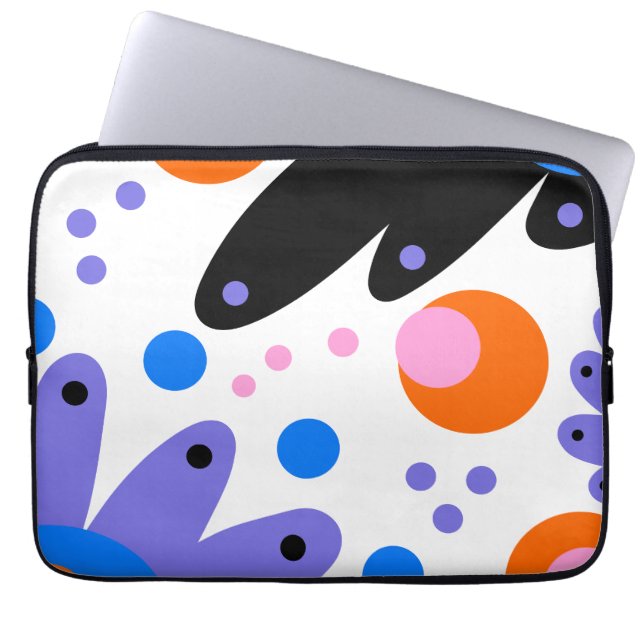 Modern Abstract Floral Laptop Sleeve (Front)