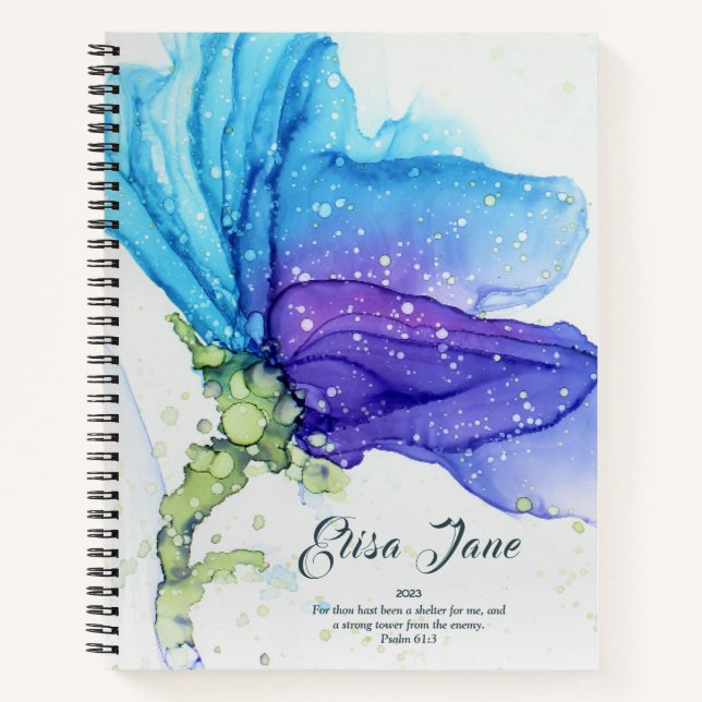 Modern Abstract Floral Notebook (Front)