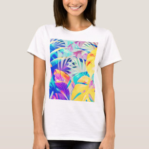 Modern Abstract Floral Pastel Colour T-Shirt