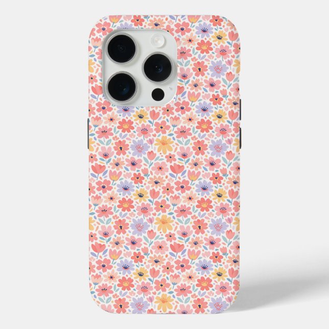 Modern Abstract Floral Pattern Case-Mate iPhone Case (Back)