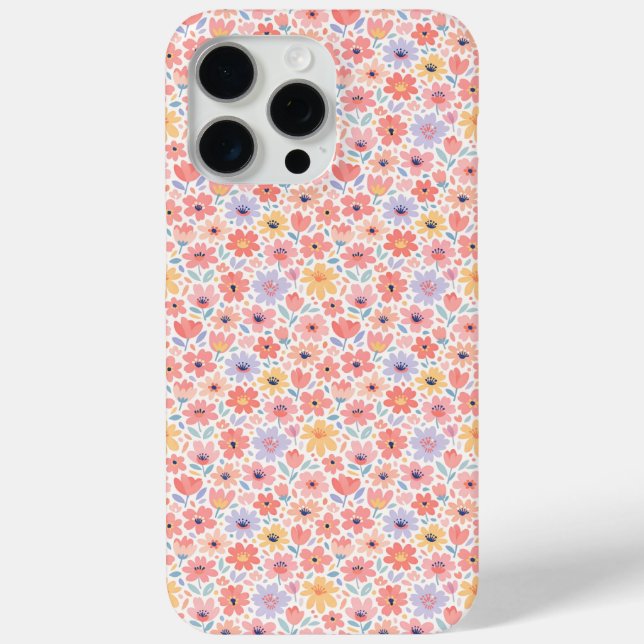 Modern Abstract Floral Pattern Case-Mate iPhone Case (Back)