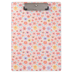 Modern Abstract Floral Pattern Clipboard