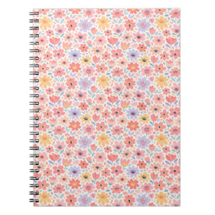 Modern Abstract Floral Pattern Notebook