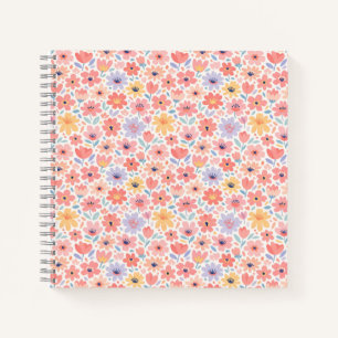 Modern Abstract Floral Pattern Notebook