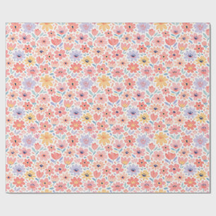 Modern Abstract Floral Pattern Wrapping Paper