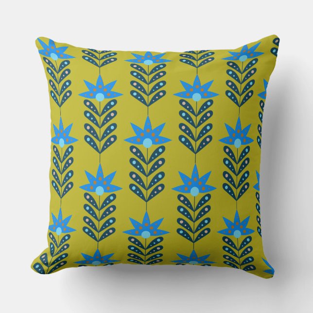 Modern Abstract Floral Pillow design (Front)