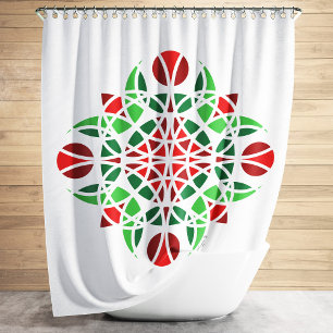 Modern Abstract Floral Shower Curtain