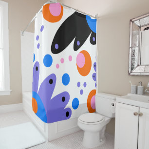 Modern Abstract Floral Shower Curtain