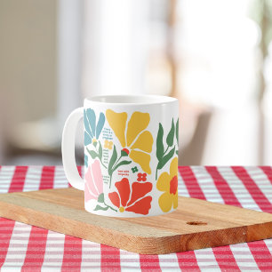 Modern Abstract Floral Teacher Gift with Inspiring Coffee Mug