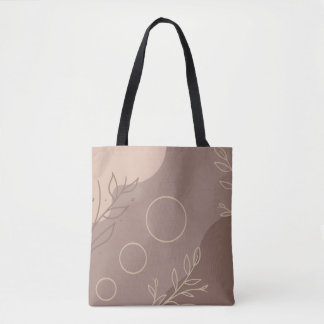 Modern Abstract Floral Tote Bag
