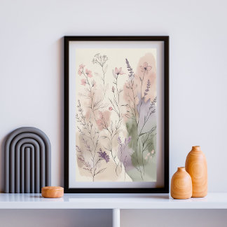 Modern Abstract Floral Wall Art III