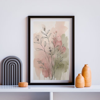 Modern Abstract Floral Wall Art V