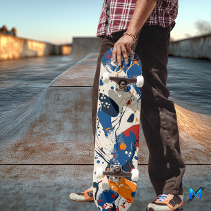 Modern Abstract Flow Skateboard - Bold Organic