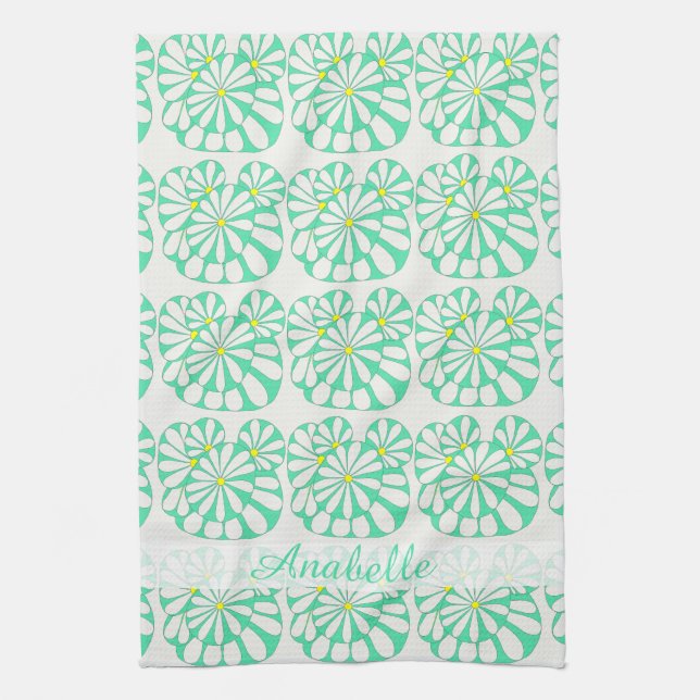 Modern Abstract Flower Pattern | Kitchen Towel (Vertical)