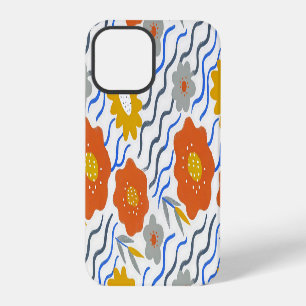 Modern Abstract Flowers Boho Wavy iPhone 12 Pro Case