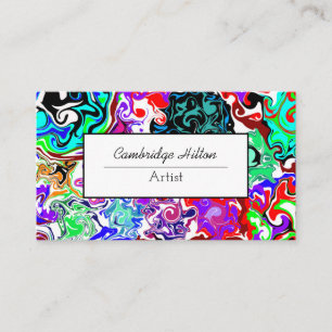 Modern Abstract Fluid Art Business Card