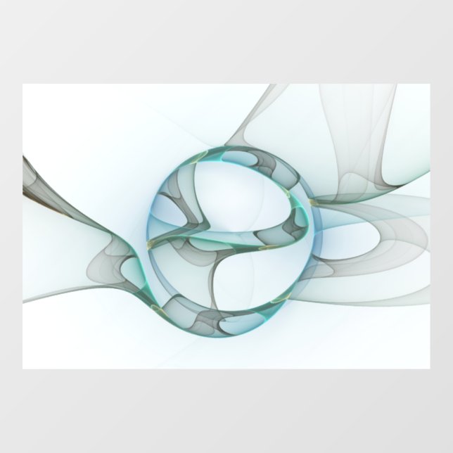 Modern Abstract Fractal Art Blue Turquoise Grey (Sheet)