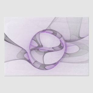 Modern Abstract Fractal Art Lavender Grey Tissue Paper