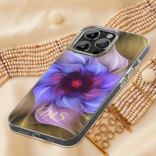 Modern Abstract Fractal Colourful Flower Monogram iPhone 13 Pro Max Case