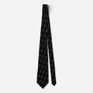 Modern Abstract Fractal Pattern Black Background Tie