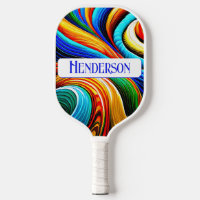 Modern Abstract Fun Rainbow Colour Swirls Monogram