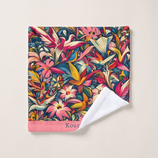 Modern abstract garden art wash cloth (Wash Cloth)