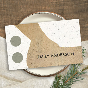 MODERN ABSTRACT GEOMETRIC ART CERAMIC TEXTURE BUSINESS CARD