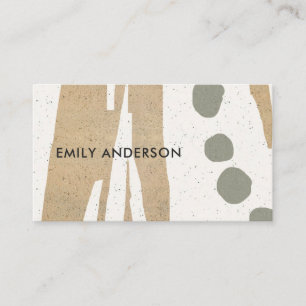 MODERN ABSTRACT GEOMETRIC ART CERAMIC TEXTURE BUSINESS CARD