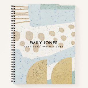 MODERN ABSTRACT GEOMETRIC ART CERAMIC TEXTURE NOTEBOOK