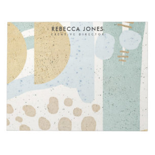 MODERN ABSTRACT GEOMETRIC ART CERAMIC TEXTURE NOTEPAD