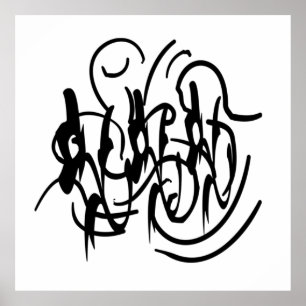 modern abstract geometric art poster