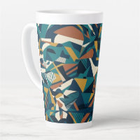 Modern Abstract Geometric Art - Retro Teal Orange