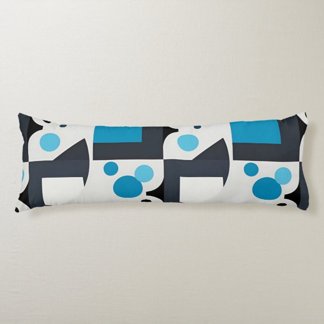 Modern Abstract Geometric Artwork Body Cushion (Front)