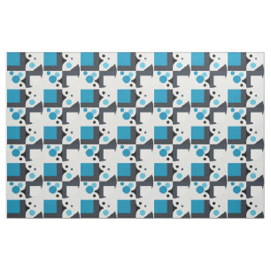 Modern Abstract Geometric Artwork Fabric